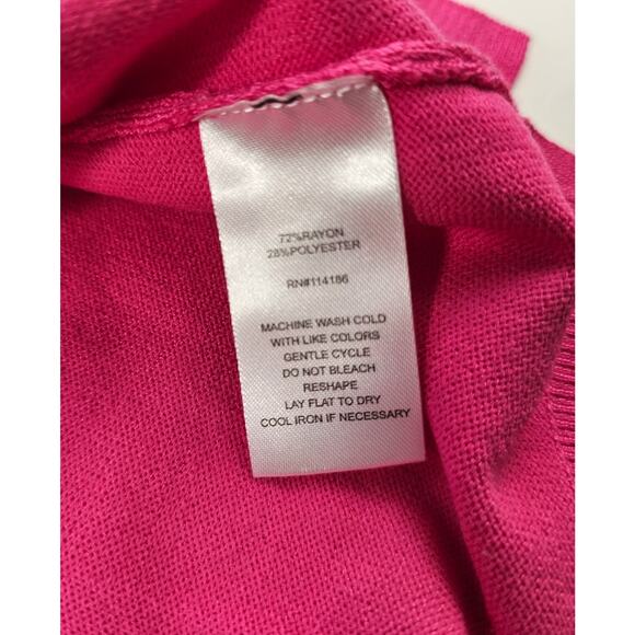 NWT Retrology Hot Pink yarrow PETITE S PS sweater pullover casual comfort NEW - Picture 5 of 7